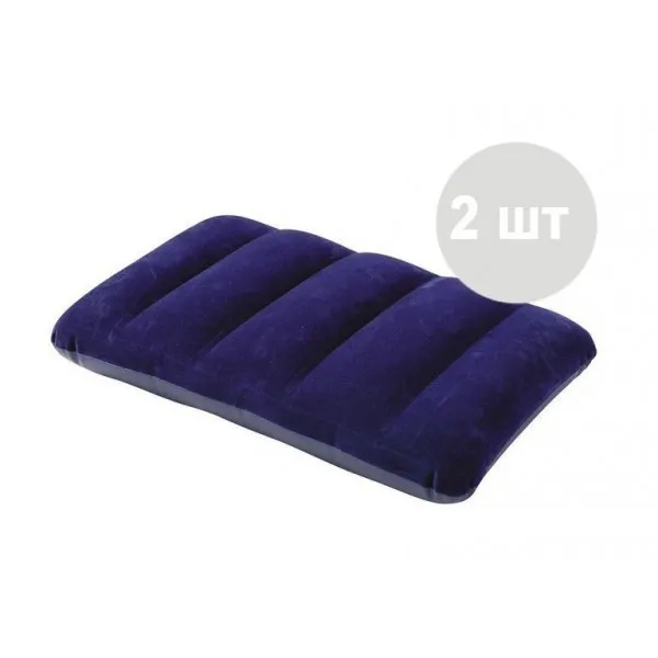 Надувной матрас Intex 64765 двухместный с ручным насосом и двумя подушками#7