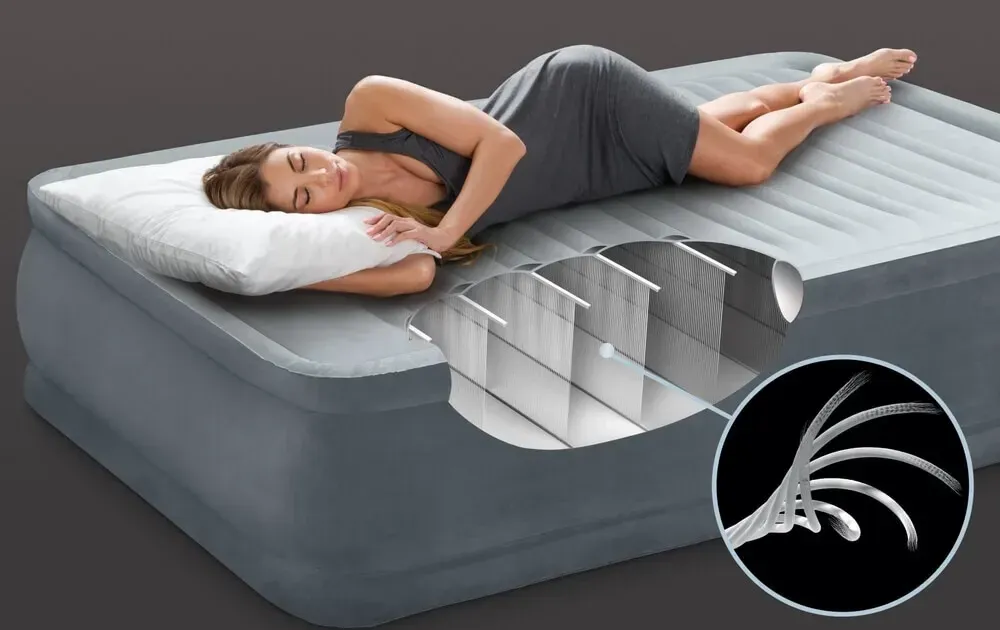 Надувная кровать Intex 64412 с насосом Comfort-Plush 99х191х46 см#4