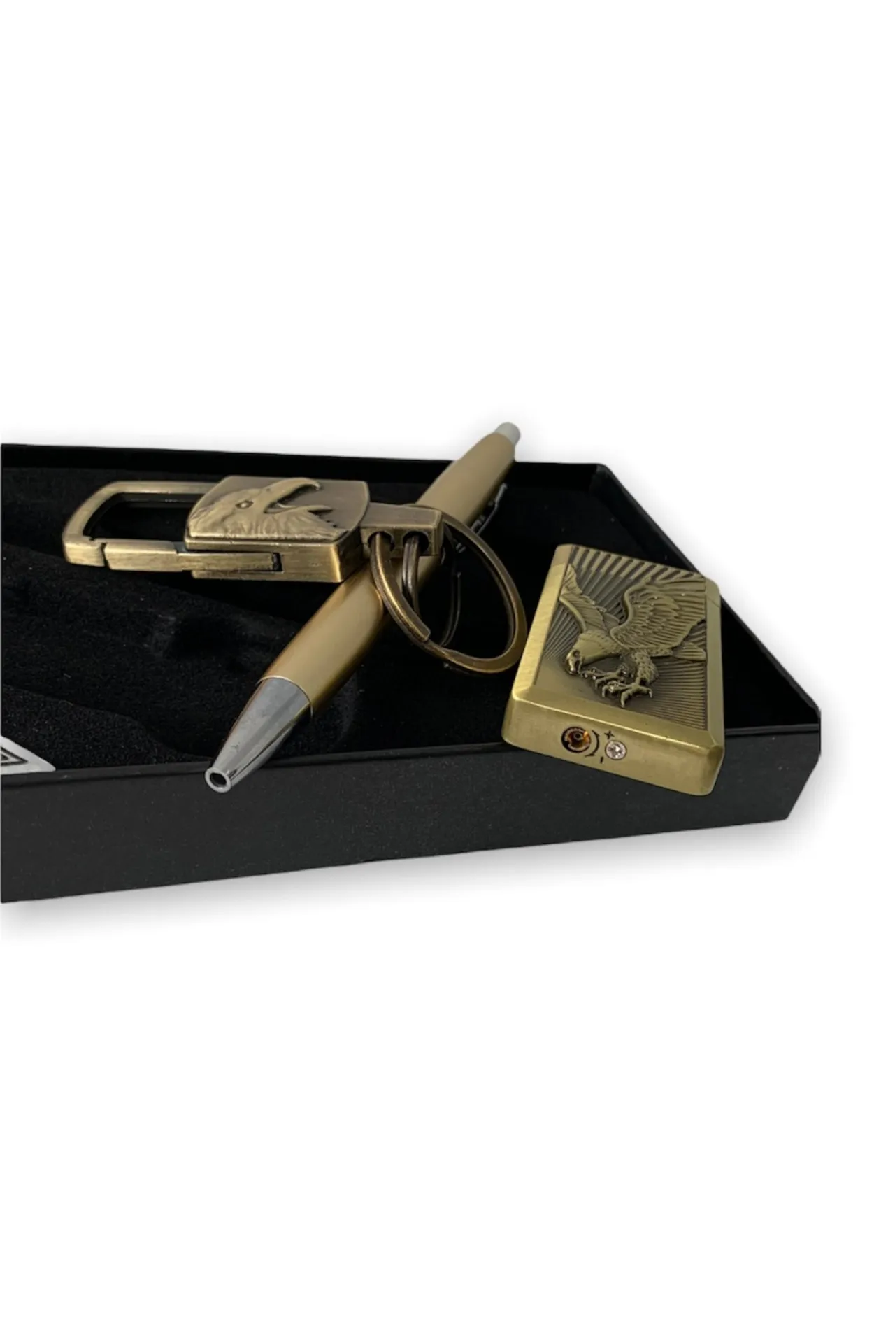 Подарочный набор - брелок, ручка, зажигалка орел a022 SHK Gift#2