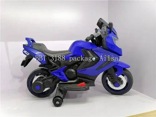 Электрический детский мотоцикл с автоматическим управлением ht-3688 blue#2
