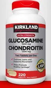 Таблетки Глюкозамина с Хондроитином Kirkland Extra strength Glucosamine+Chondroitin (220 шт.)#2