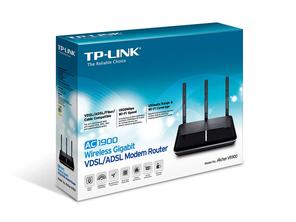 Modem Tp-Link Archer VR900 AC1900 Wi-Fi VDSL/ADSL#6