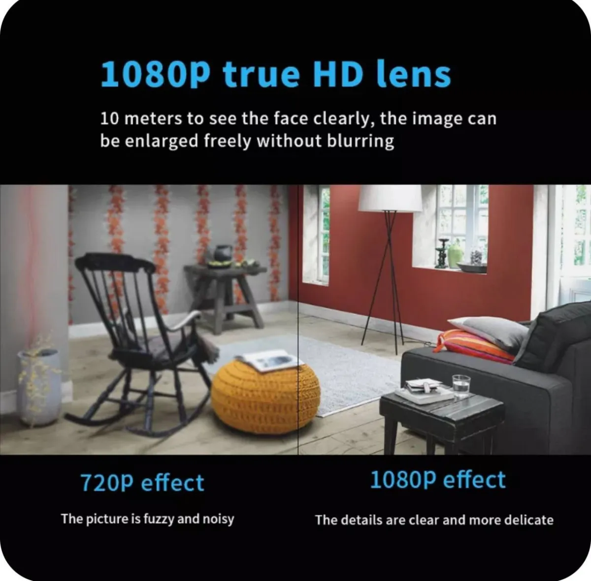 Скрытая камера наблюдения WiFi 1080P HD#3