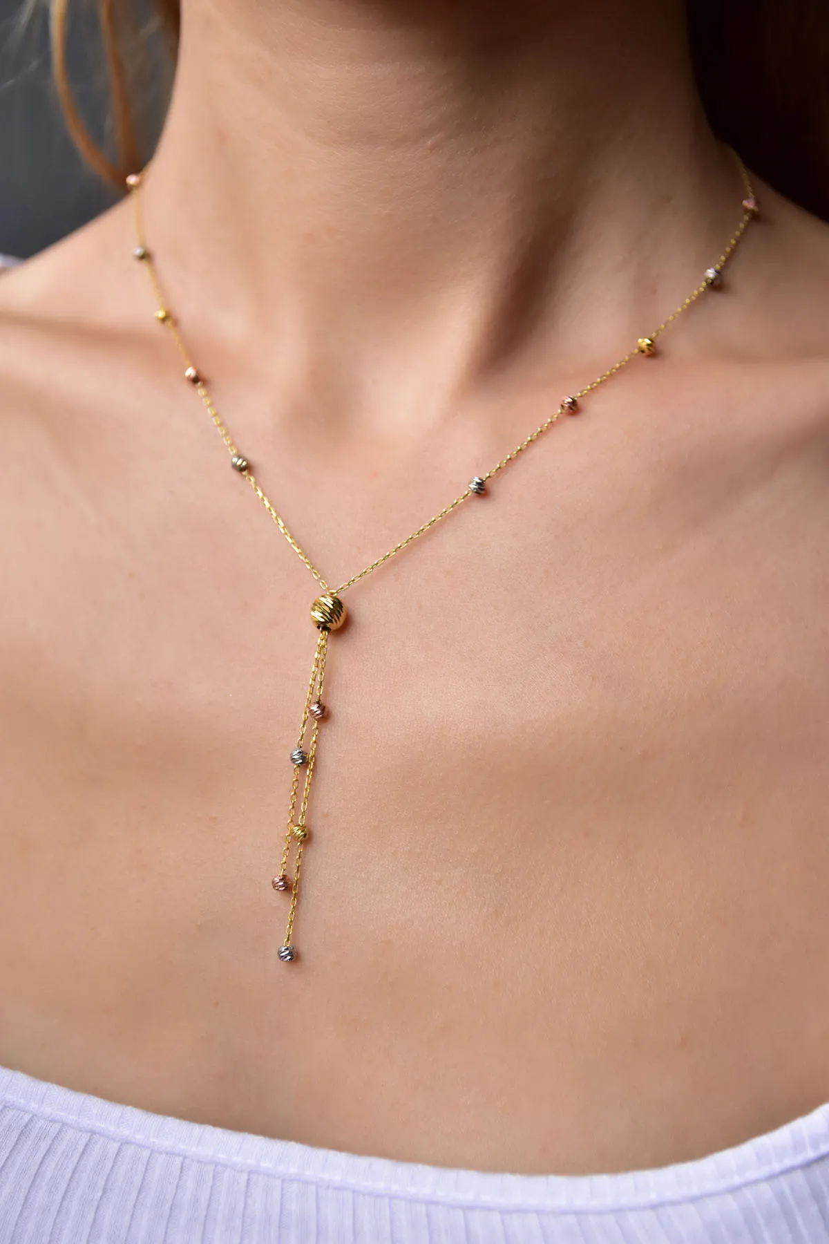 Женское серебряное ожерелье, модель: дорика pp8180 Larin Silver#3