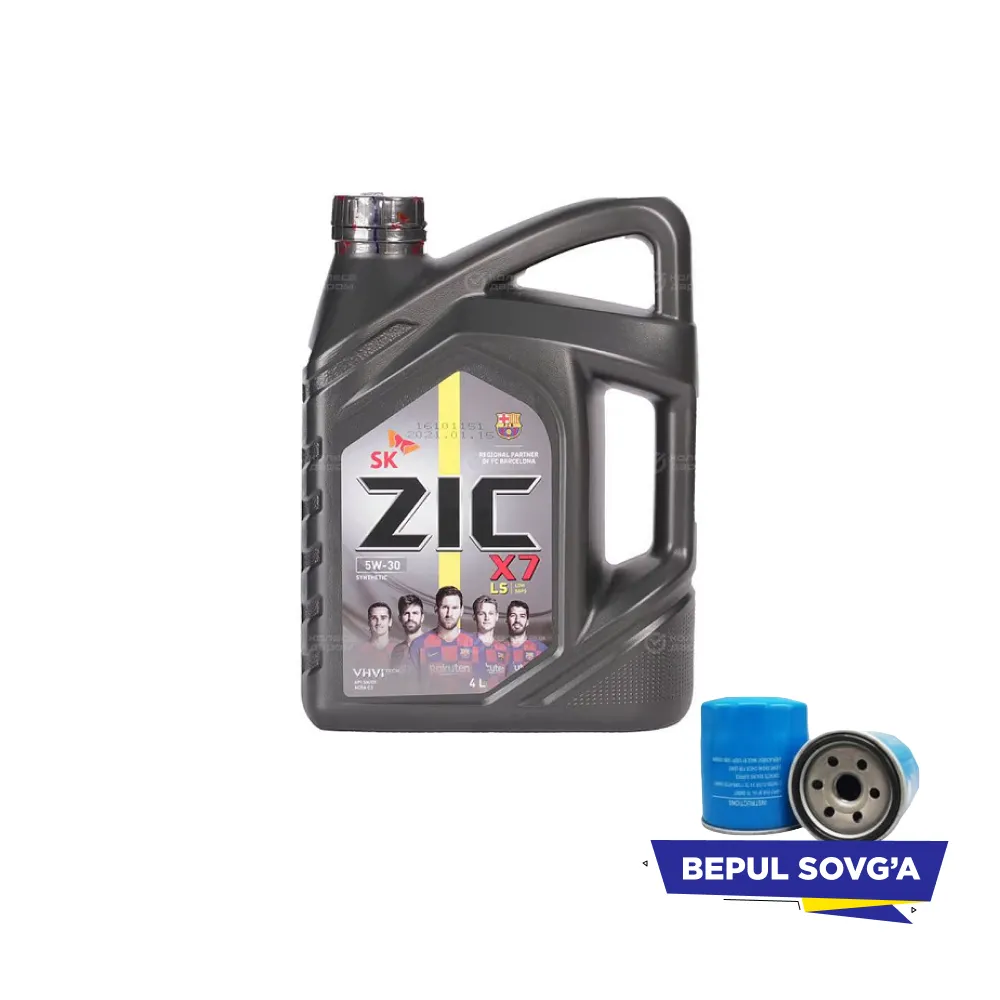 Моторное масло ZIC X7 LS 5W-30, 4 л + в подарок фильтр для масло#1