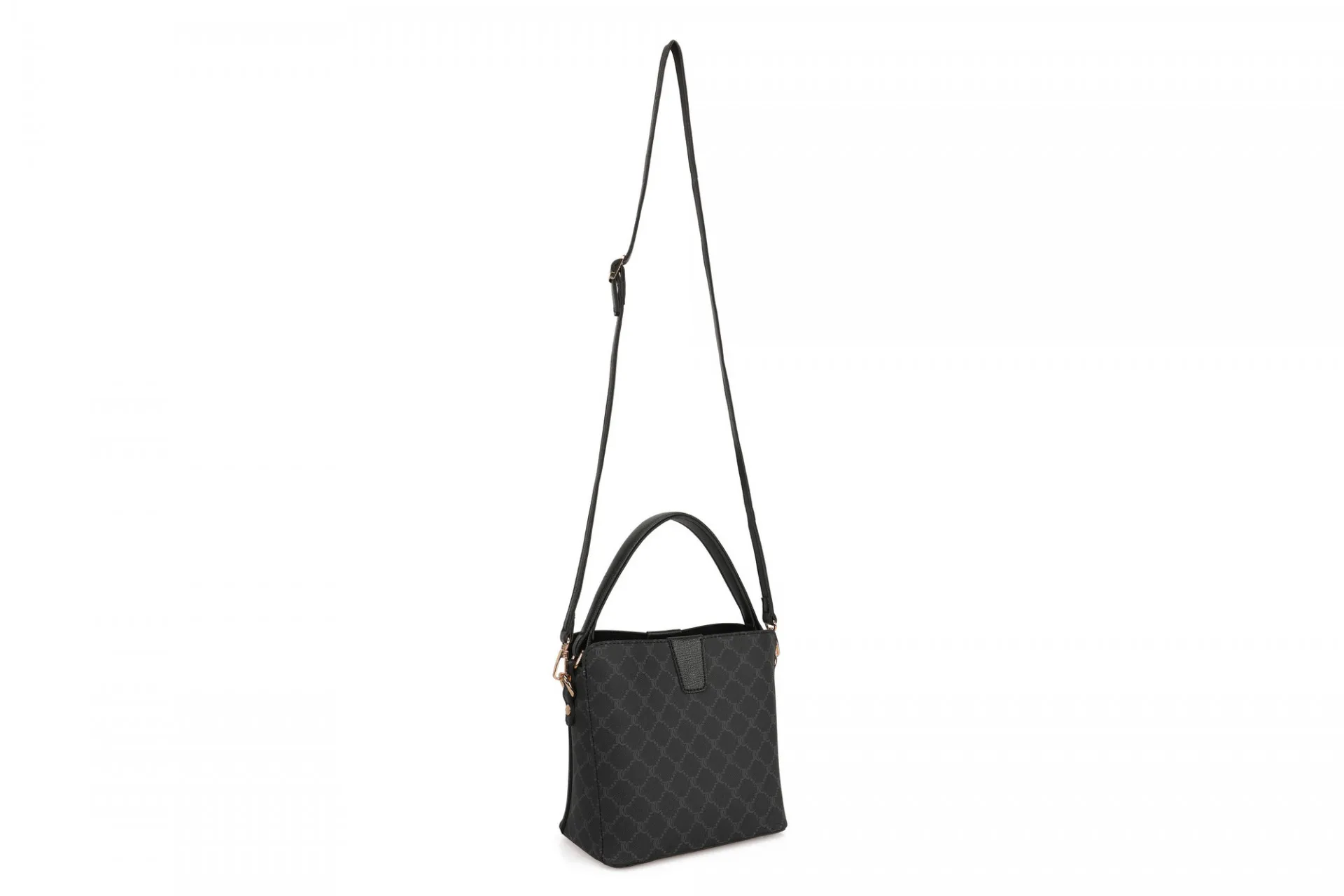 Женская сумка 1515 Черно-серая#4
