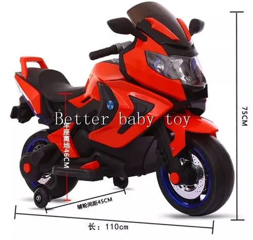 Электрический детский мотоцикл с автоматическим управлением ht-3688 red#6