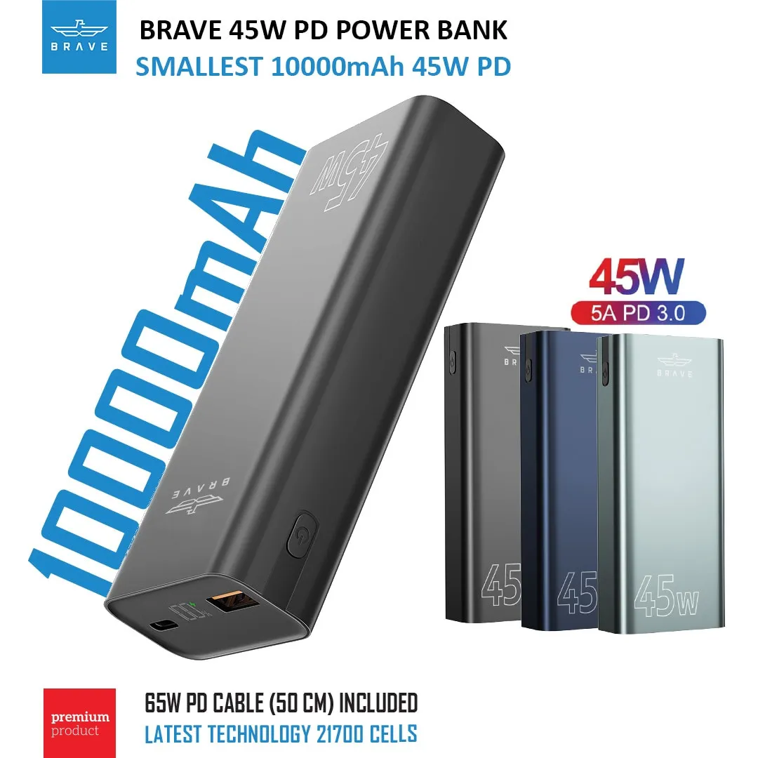 Блок питания Brave, 45W PD Power Bank 10000 mAh#4