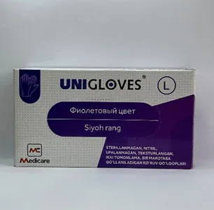 Медицинские одноразовые перчатки нитриловые неопудренные UNIGLOVES#4