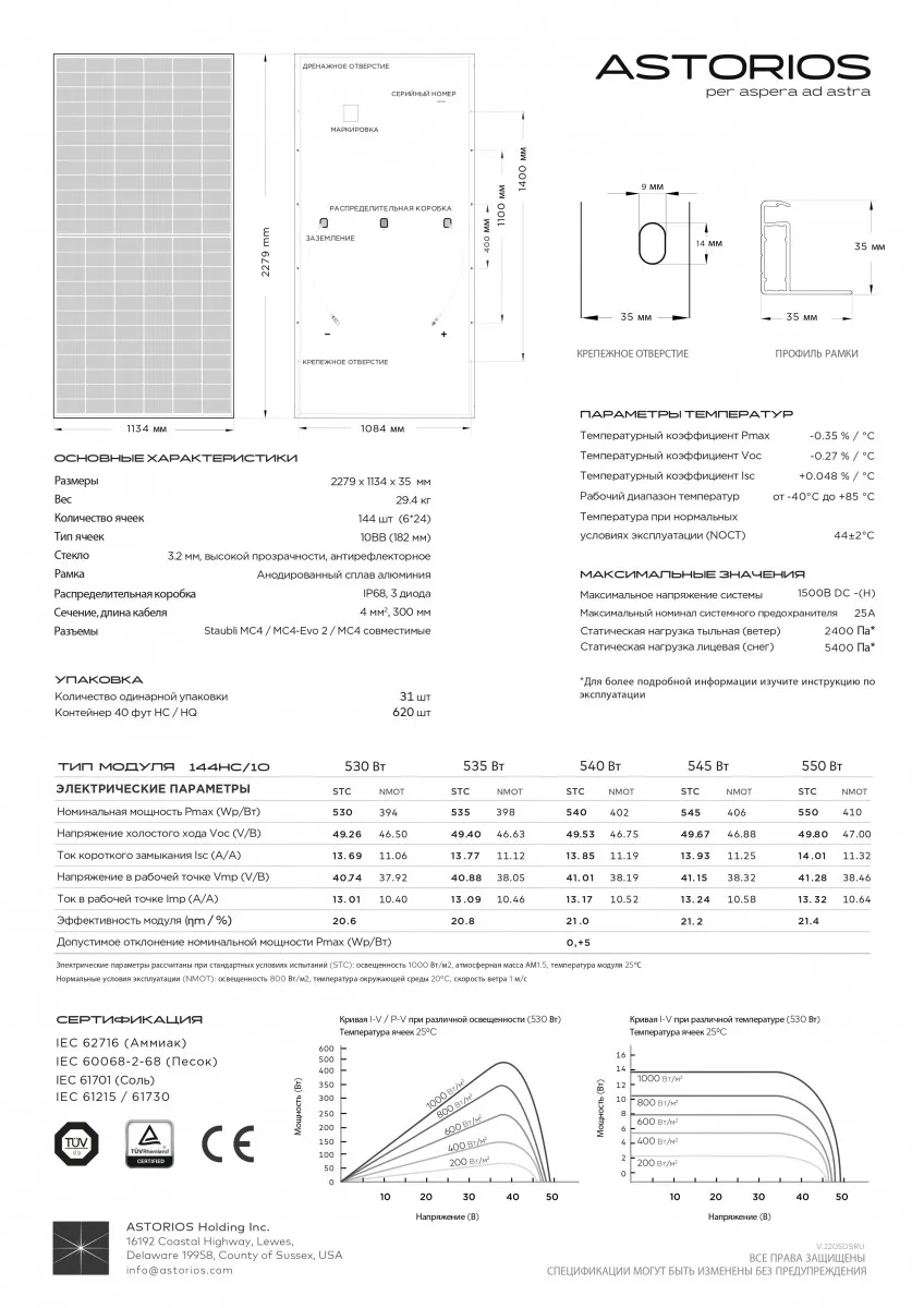 Cолнечные панели ASTORIOS Half Cut ASTR 144HC/10, 550Вт#3