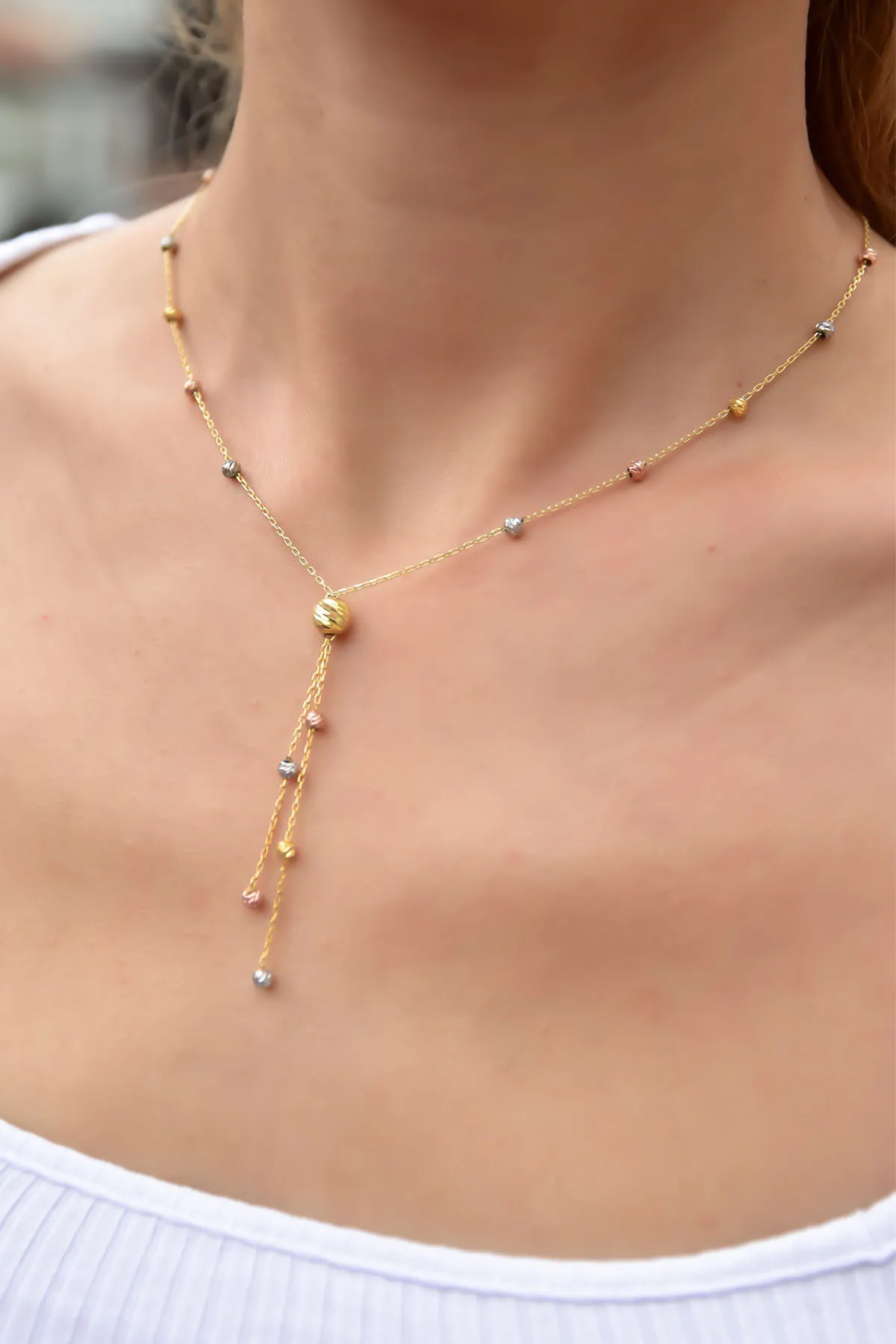 Женское серебряное ожерелье, модель: дорика pp8180 Larin Silver#4