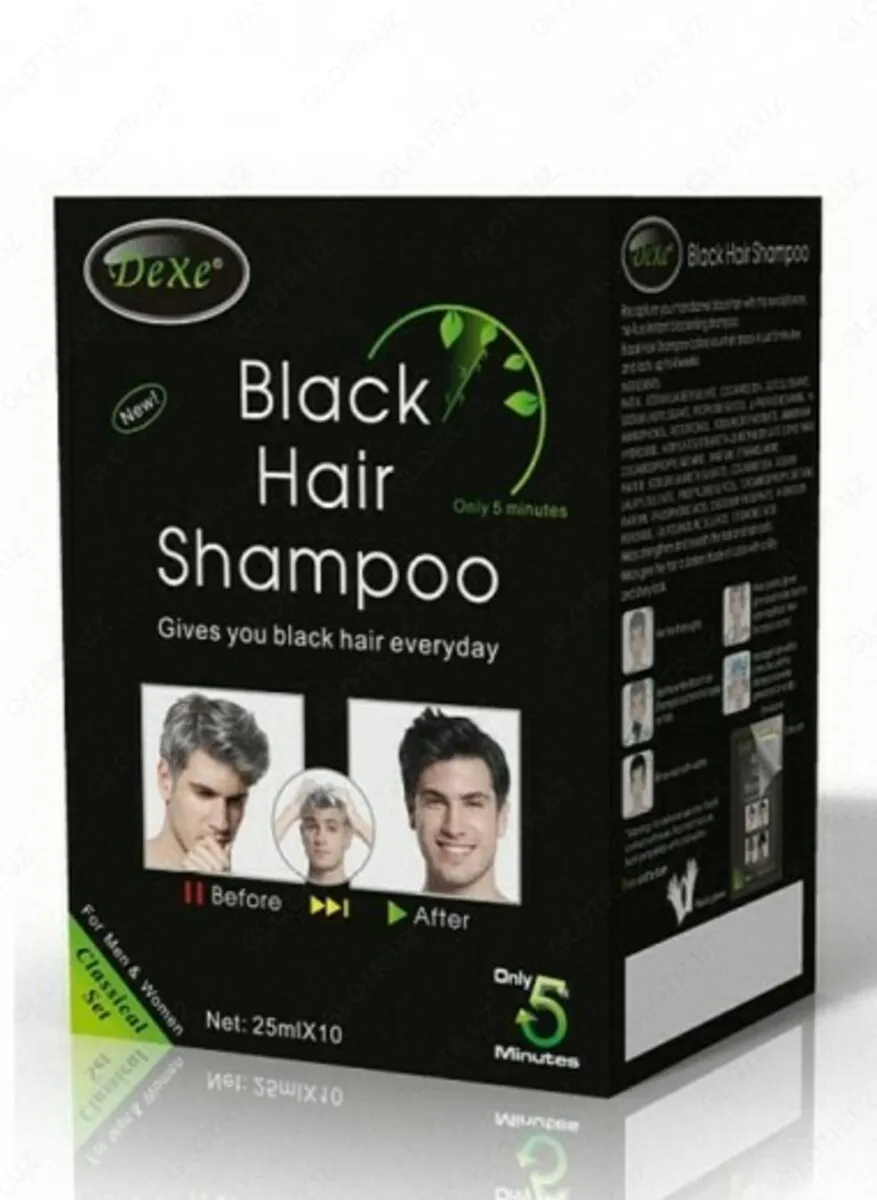 Шампунь оттеночный черный "Dexe Black Hair Shampoo"#5