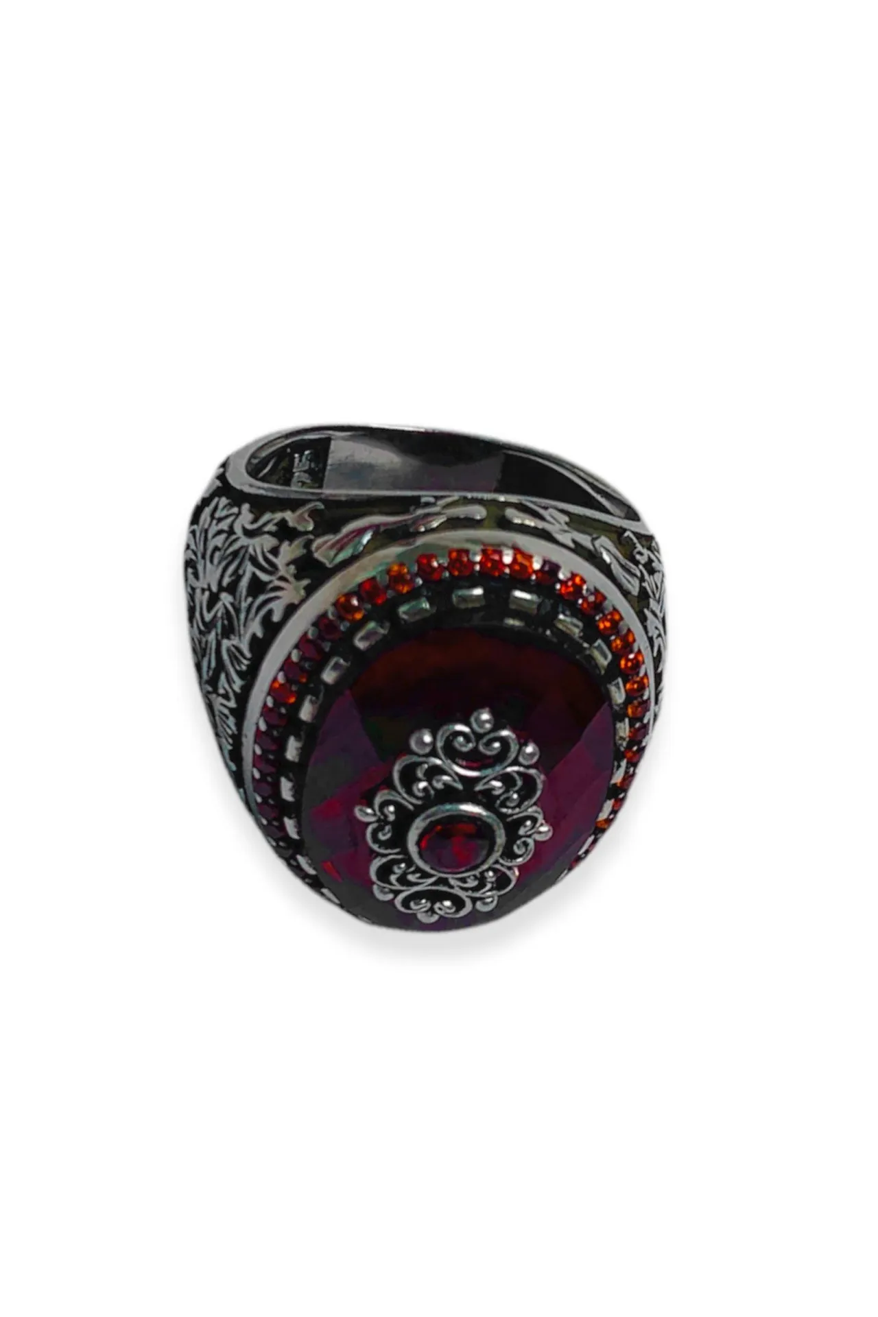 Мужское кольцо - камень циркон (серебро) ur1027 Larin Silver#2