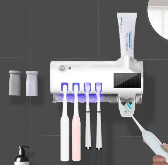 Набор для ванной: стерилизатор зубных щеток и диспенсер зубной пасты Smart UV#6