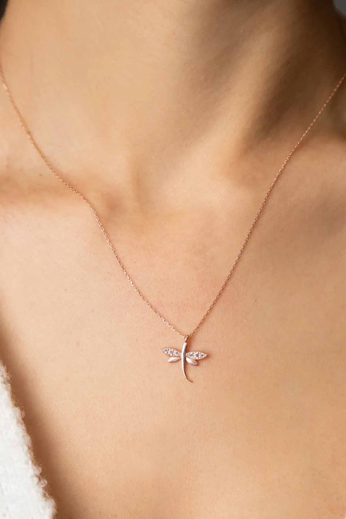 Серебряное ожерелье, модель: стрекоза Larin Silver#2