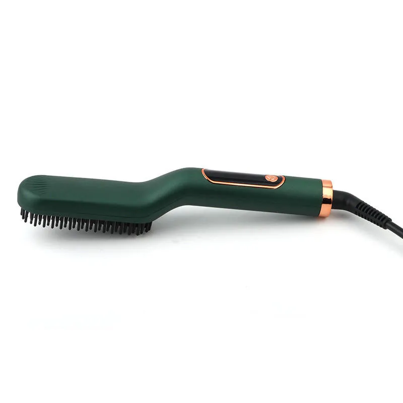 новый продукт светодиодный выпрямитель для бороды для мужчин ионная цифровая щетка для волос мужской выпрямитель для волос ST-778#2