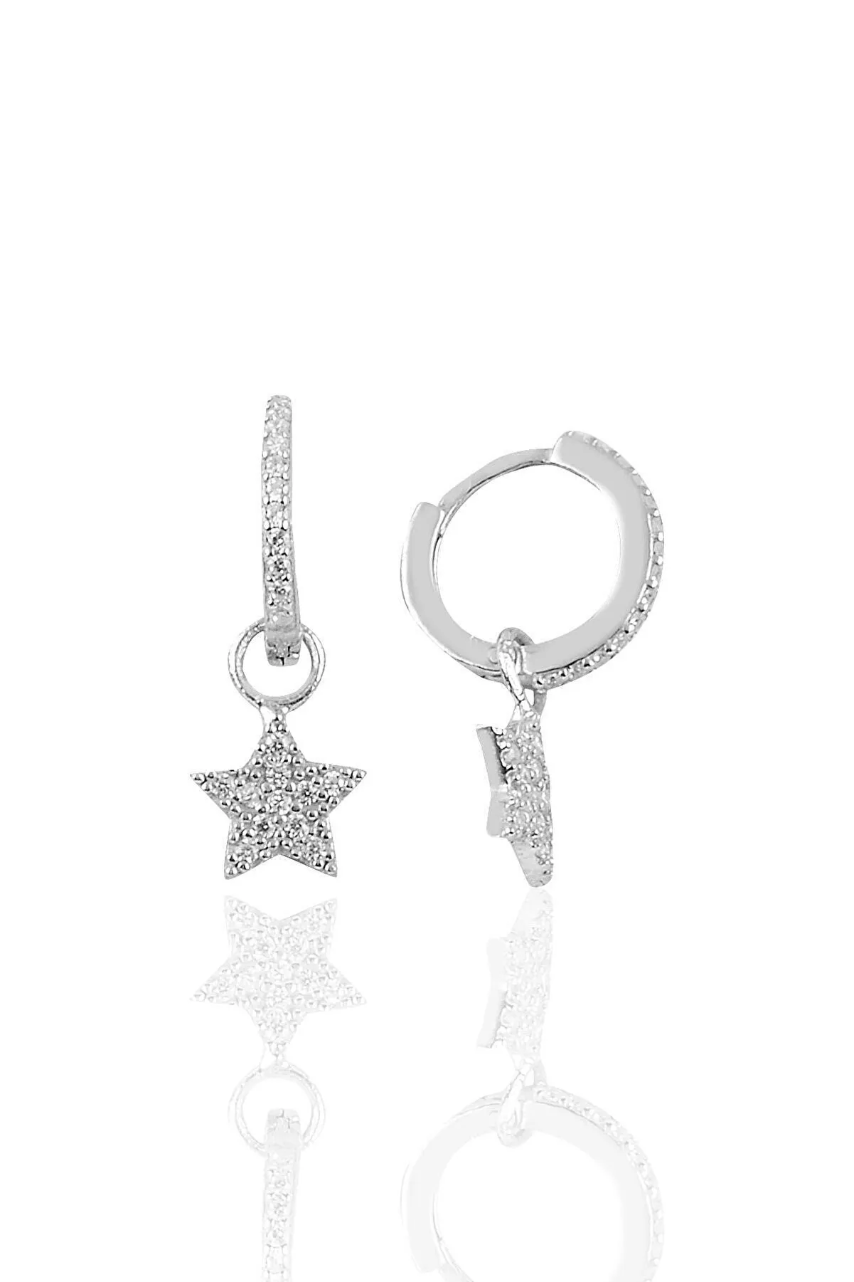 Серебряные серьги, модель: звезда и снежинка esk2163 Larin Silver#2