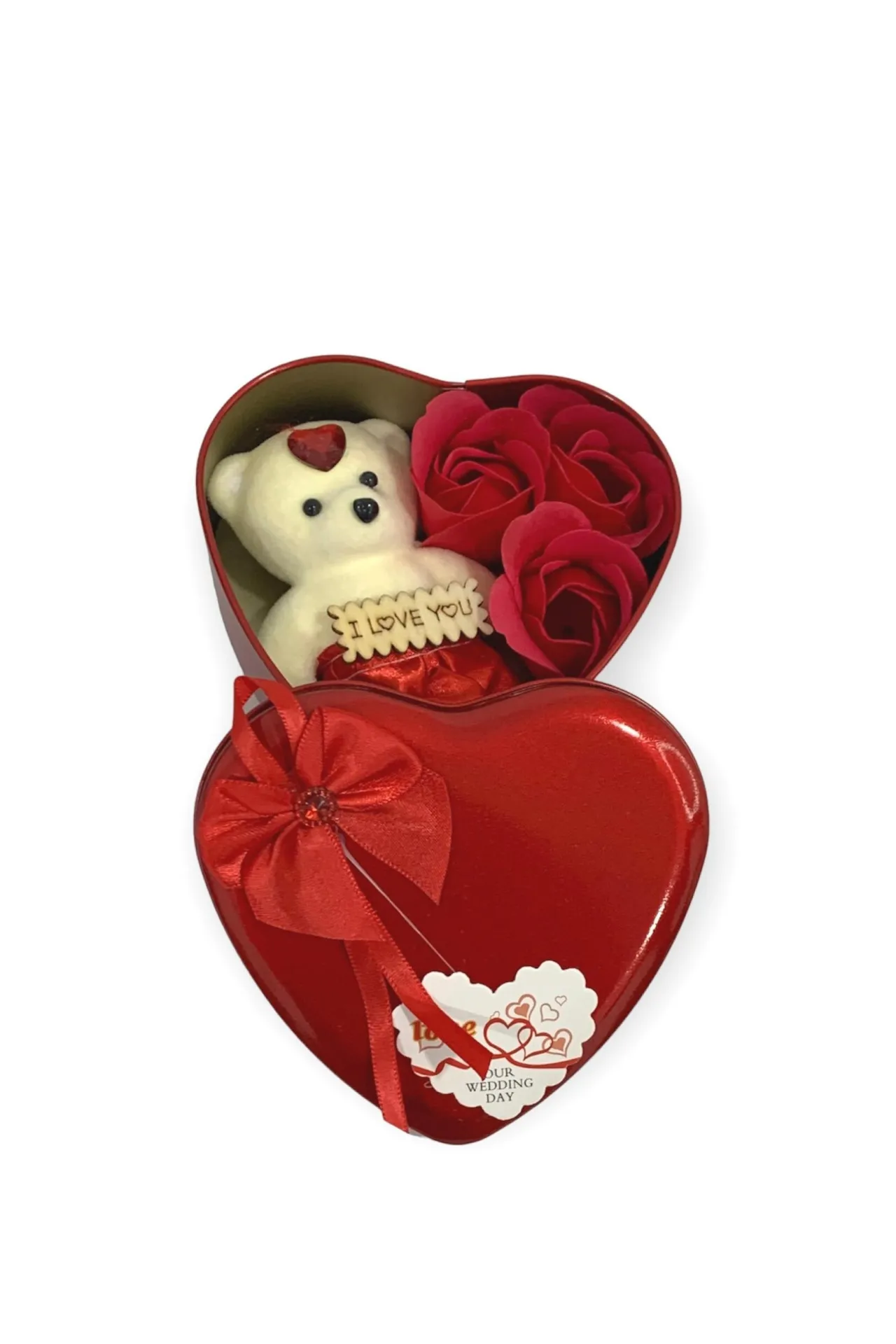 Подарочный набор - роза и мишка vs69543 SHK Gift красный#4