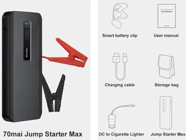 Портативное пуско-зарядное устройство 70mai Jump Starter Midrive Max PS06#6