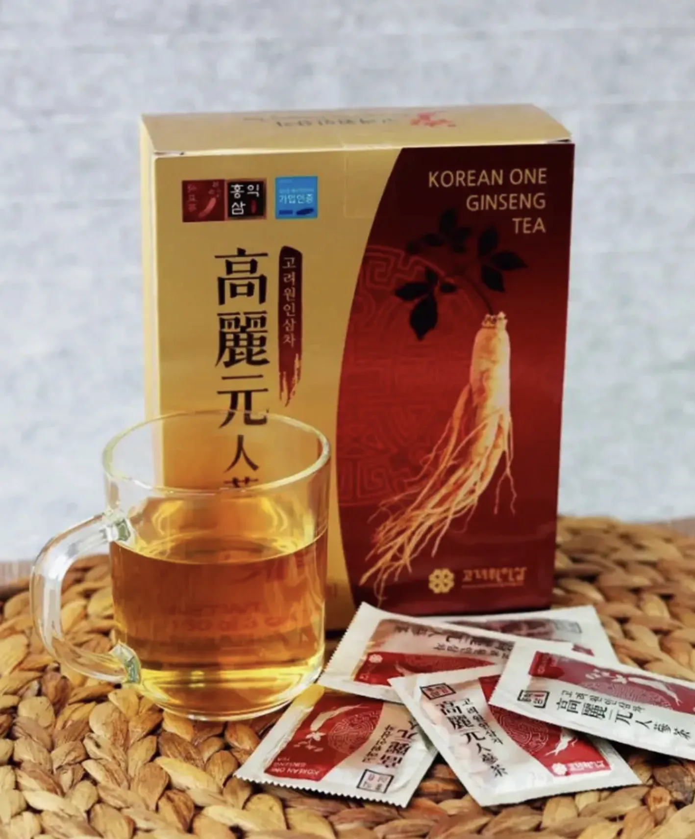 Корейский чай с корнем красного женьшеня гранулированный#2