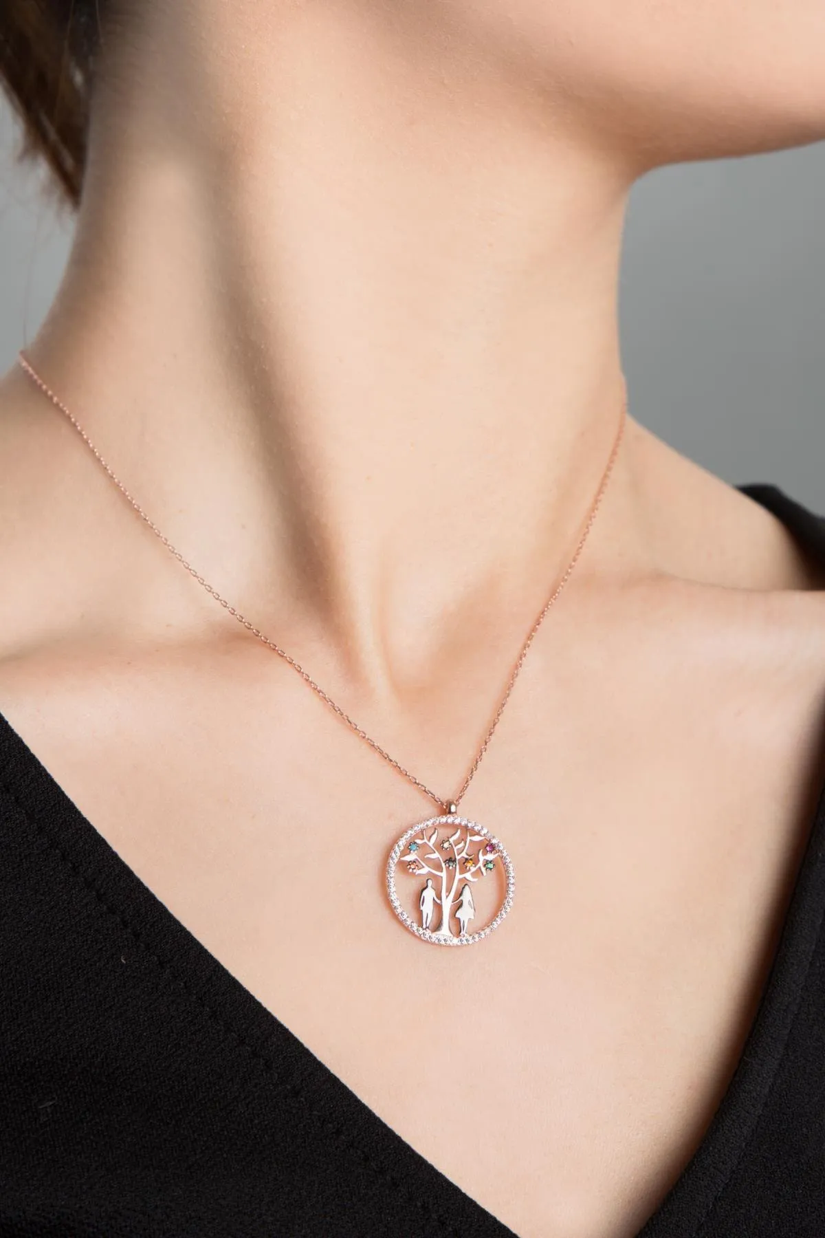 Серебряное ожерелье, модель: влюбленные pp2601 Larin Silver#3
