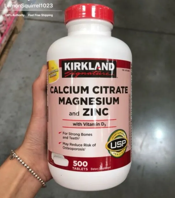 Kaltsiy sitrat, magniy va sink  Kirkland Signature Kirkland Calcium citrate magnesium zinc 500 dona#5