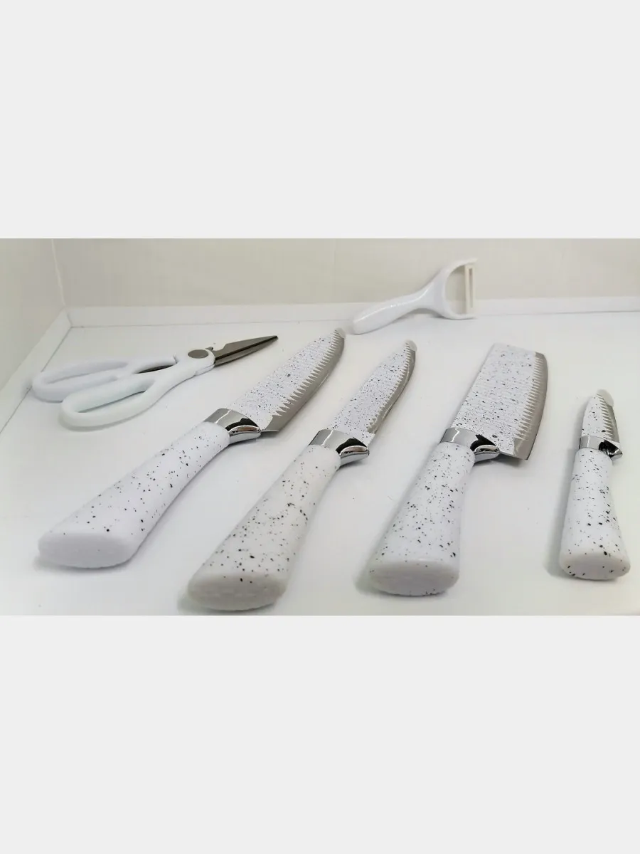 Набор кухонных ножей Zepter в белом цвете, 6 предметов в коробке#5