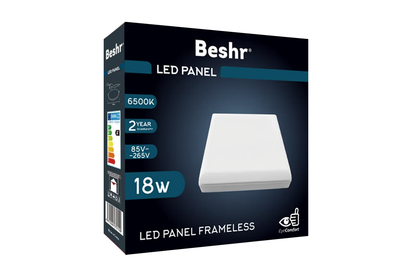 Лампа Beshr Led Panelframeless Square 6500K  18W#2
