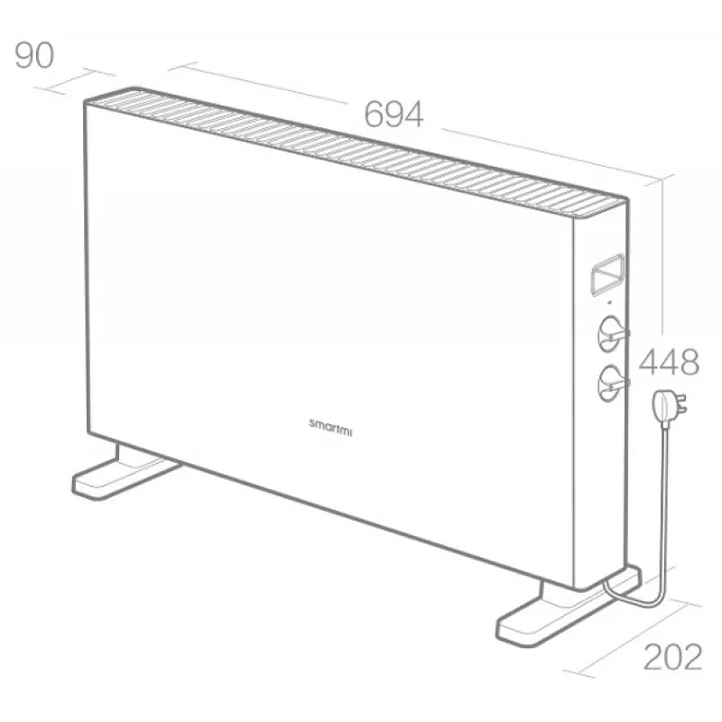 Обогреватель воздуха Xiaomi SmartMi Electric Heater 1S/конвектор#2
