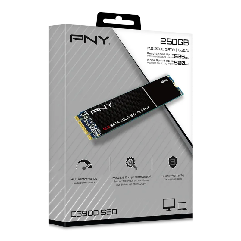 Внутренний твердотельный накопитель PNY SSD CS900 M.2 SATA III — 250 ГБ#4