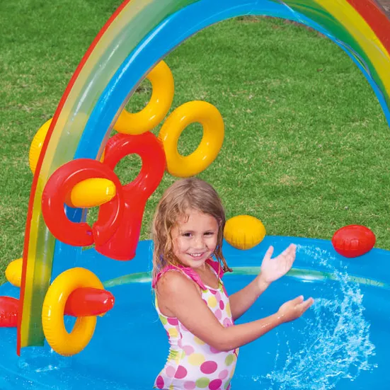 Детский надувной остров с водными горками с бассейном INTEX 57453 2.97mx 1.93mx 1.35 Ring Play Center#4