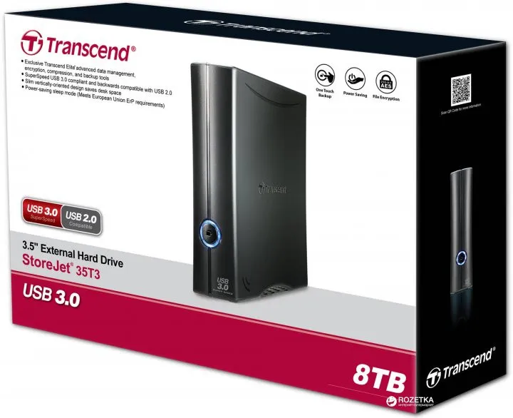 Внешний жесткий диск HDD Transcend 8TB 35T3 3,5" USB 3.0#2