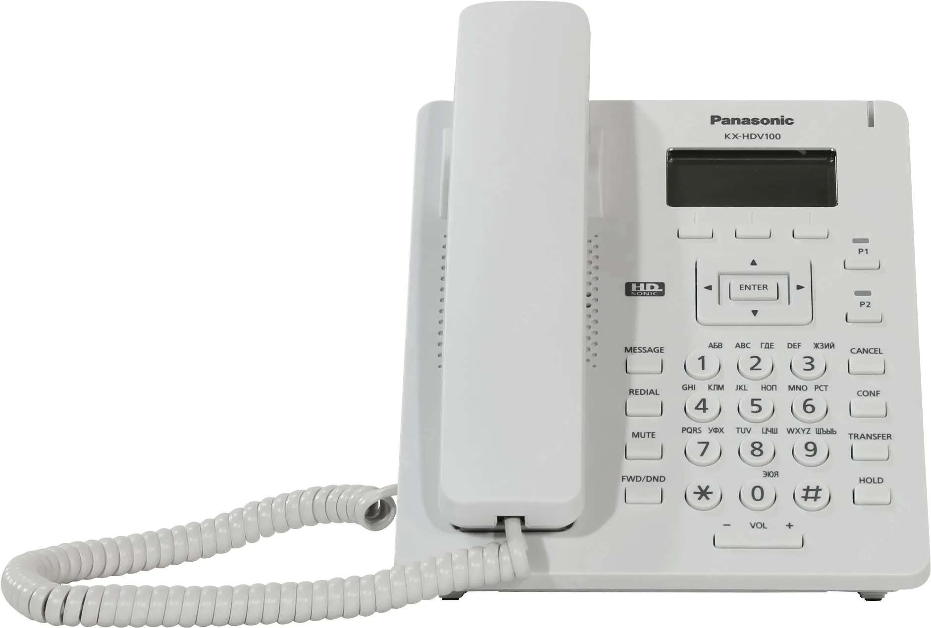Телефон Panasonic KX-TS2368RUW 2-линии, спикер, ЖКД, конференц 3x#2