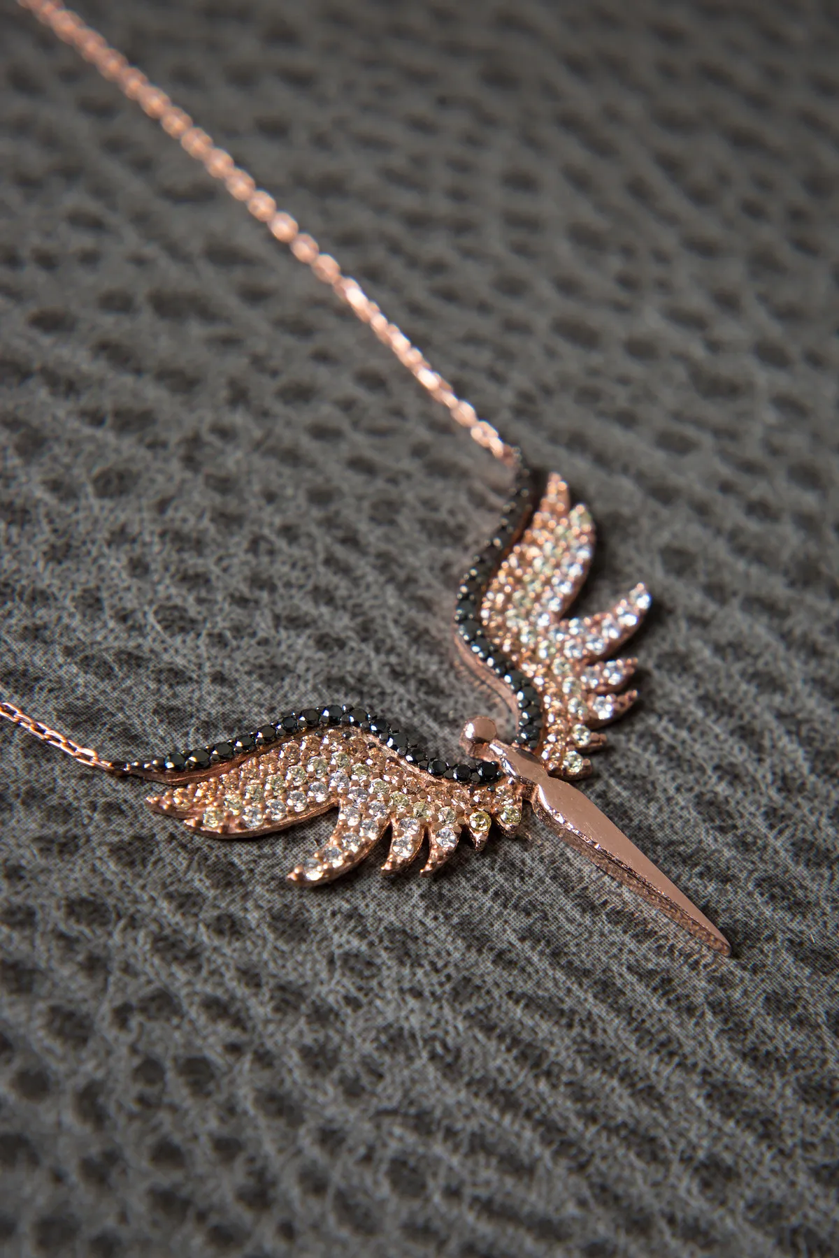 Серебряное ожерелье, модель: ангел с камнями pp2346 Larin Silver#5