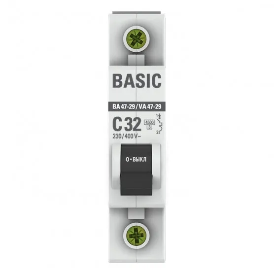 Автоматический выключатель 1P 32А (C) 4,5кА ВА 47-29 EKF Basic#2