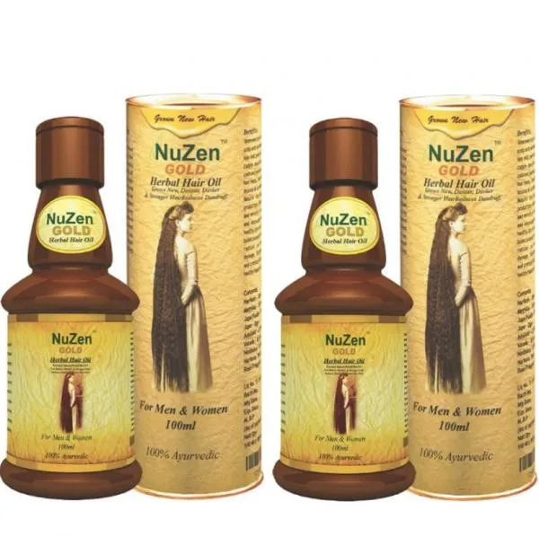 Лечебное травяное масло  NuZen Gold  для роста новых волос#2