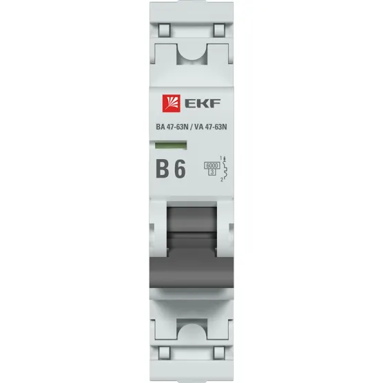 Автоматический выключатель 1P 6А (B) 6кА ВА 47-63N EKF PROxima#2