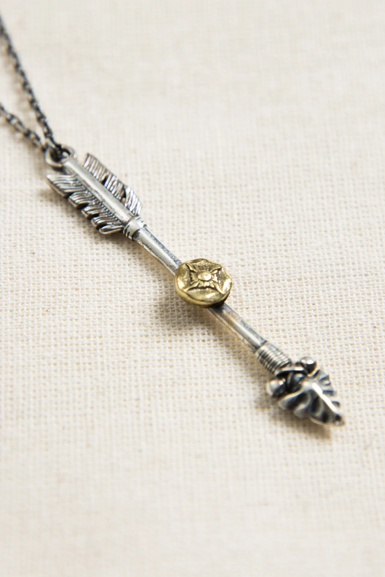 Серебряное ожерелье, модель: стрела ern2158 Larin Silver#3