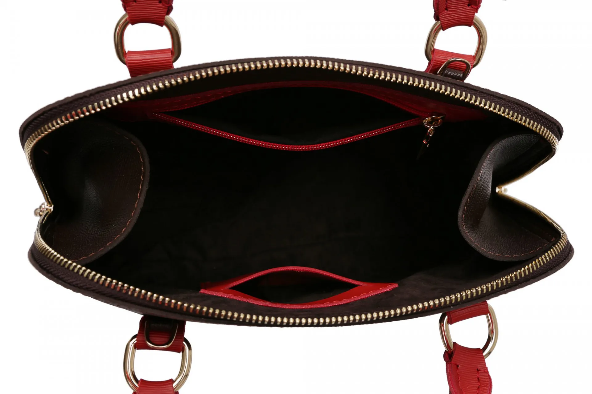 Женская сумка 1097 Коричнево-красная#8
