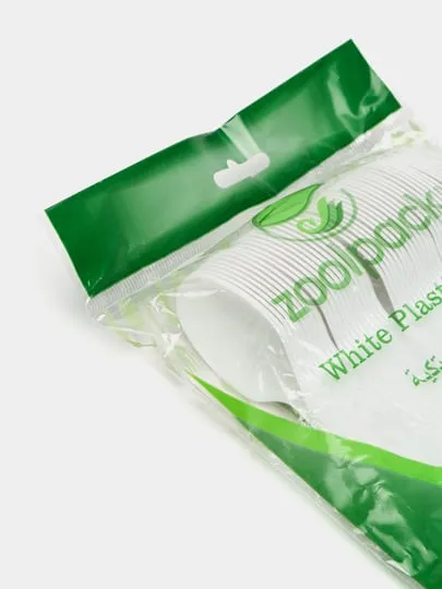 Прозрачная пластиковая чайная ложка  Zoolpack (50)#2
