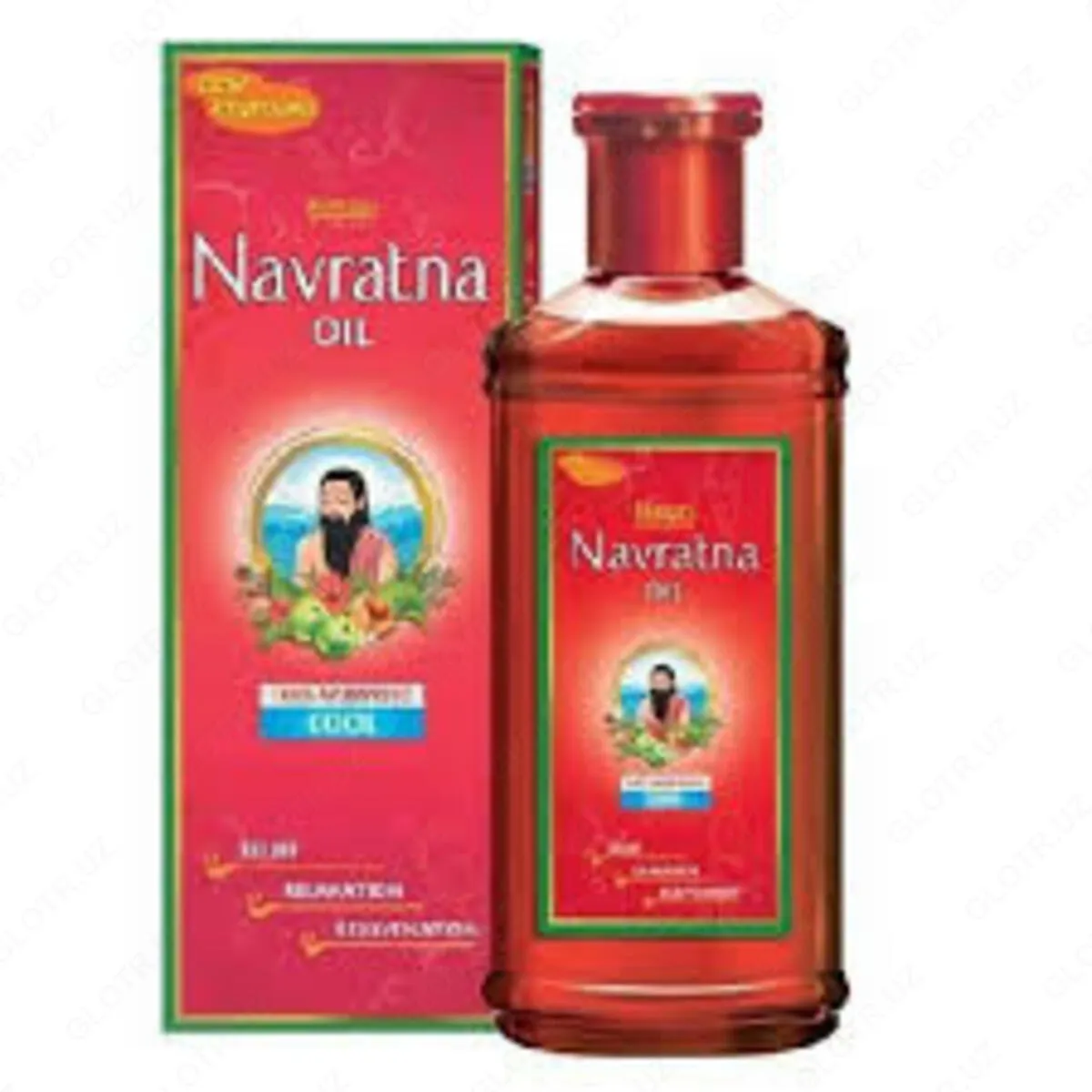 Масло для волос, снимает стресс и головные боли - "Navratna"#2