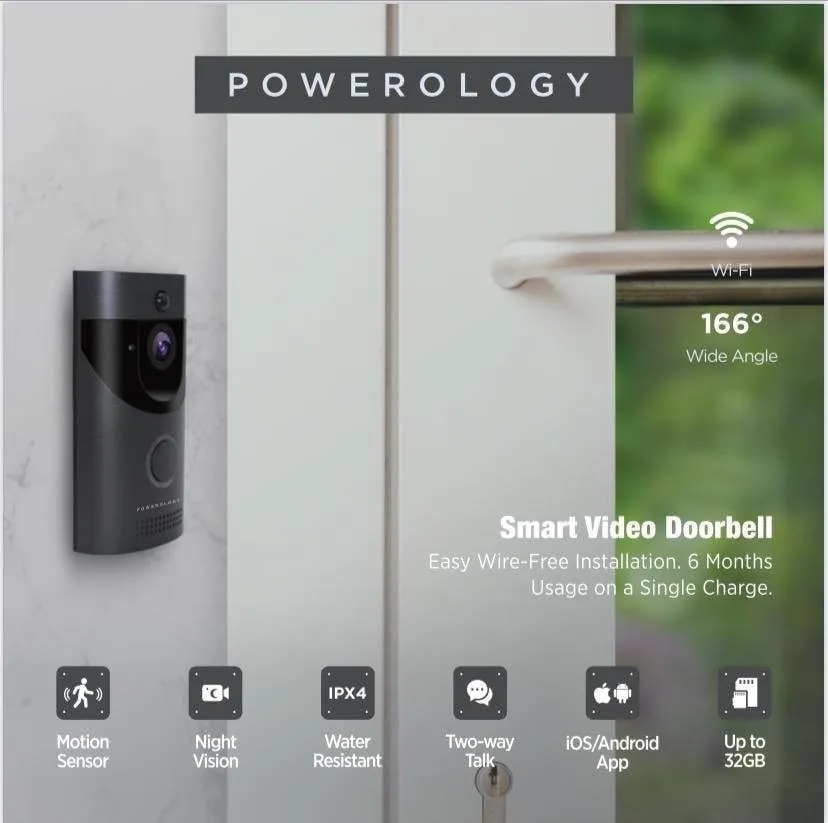 Умный звонок Powerology Smart Video Doorbell#2