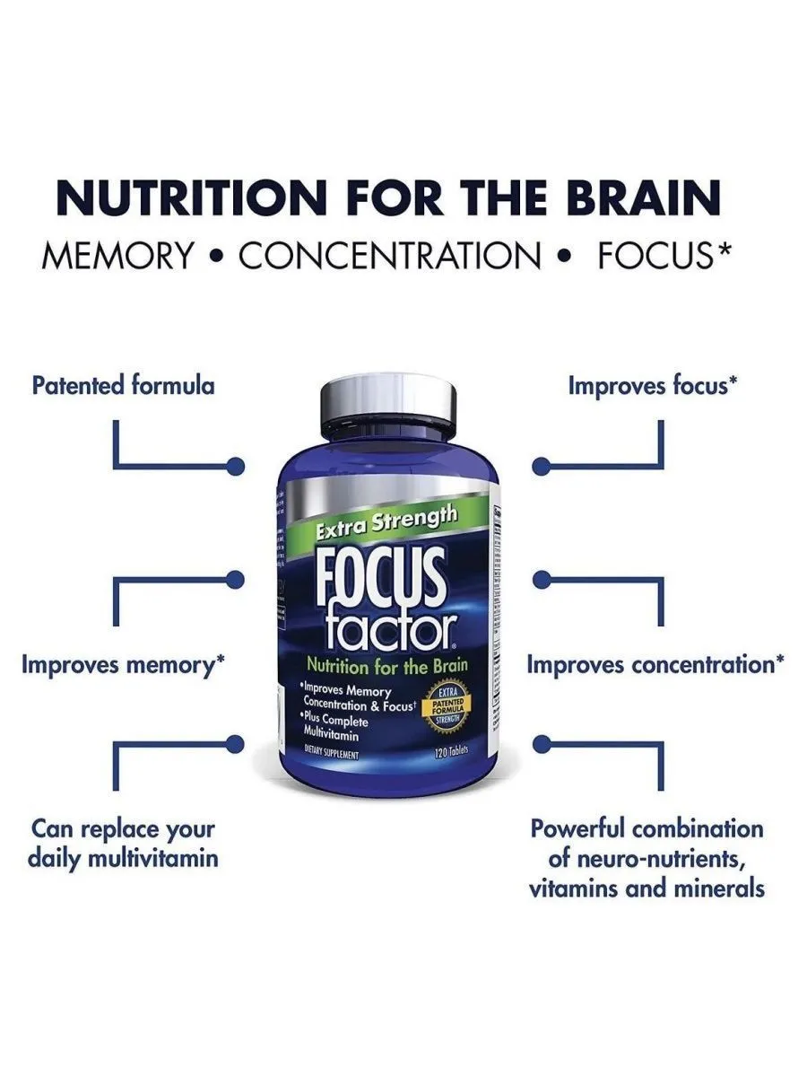 Витамины питание для мозга Focus Factor (180 шт.)#4