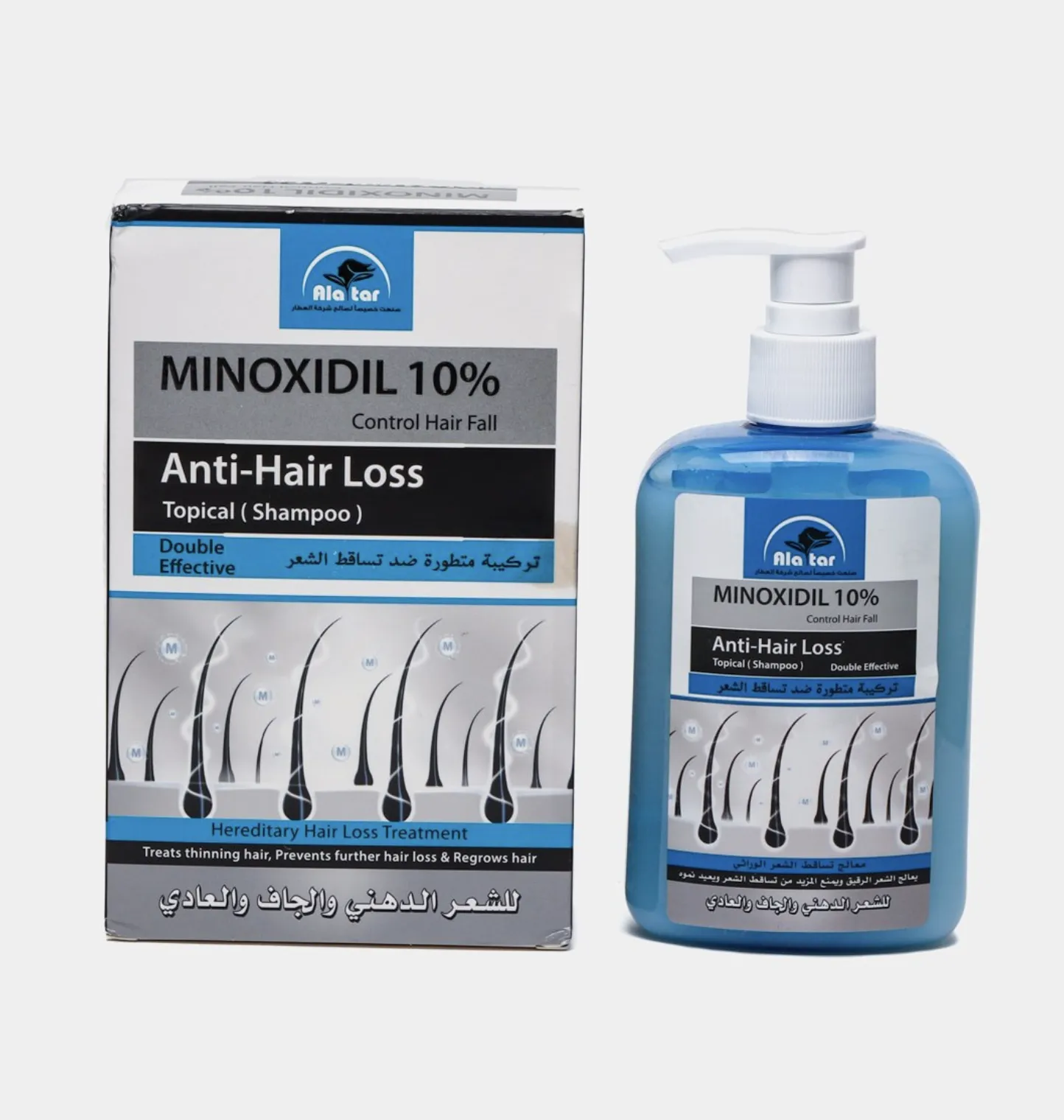 Minoxidil 10 bilan soch o'sishi uchun shampun%#2
