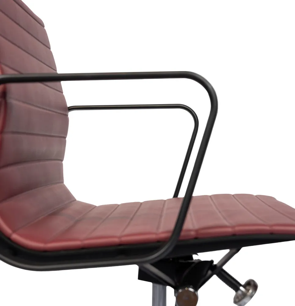 Кресло для персонала DELGADO LUXE LB темно красный#5