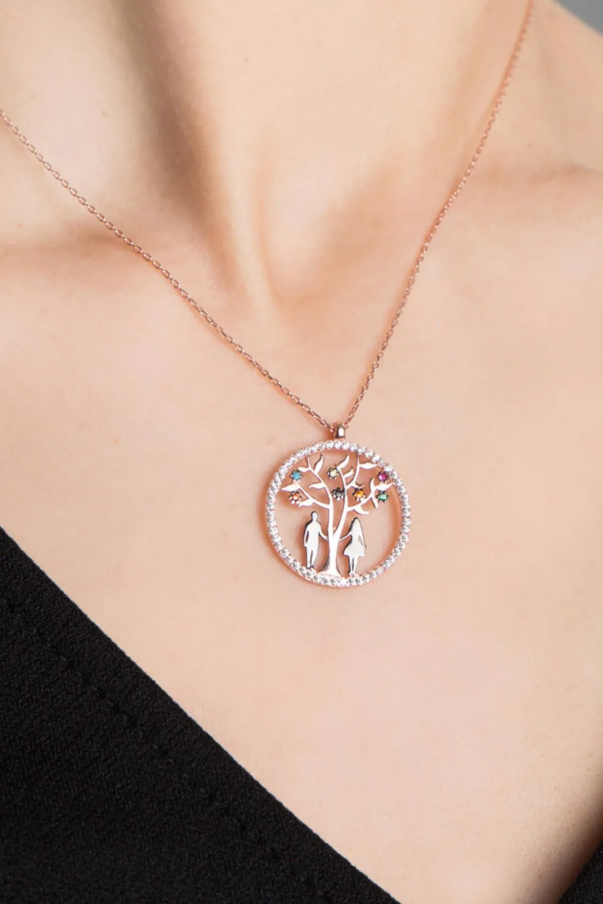 Серебряное ожерелье, модель: влюбленные pp2601 Larin Silver#2