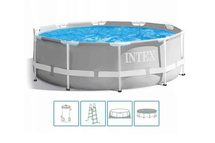 Каркасный бассейн INTEX 457x122см, 16805л , фил.-насос 3785л/ч, лестница, тент, подстилк#3
