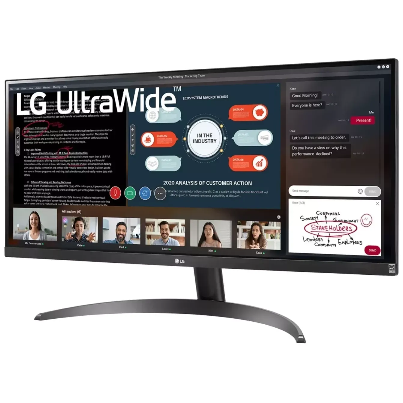 Monitor LG - 29" 29WP500-B Ultra Wide / 29" / 2560 x 1080 / IPS / Matte#3