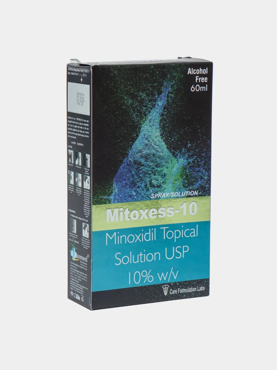 Сыворотка для роста волос и бороды Minoxidil Mitoxess Topical Solution USP 10%, 60 мл#4