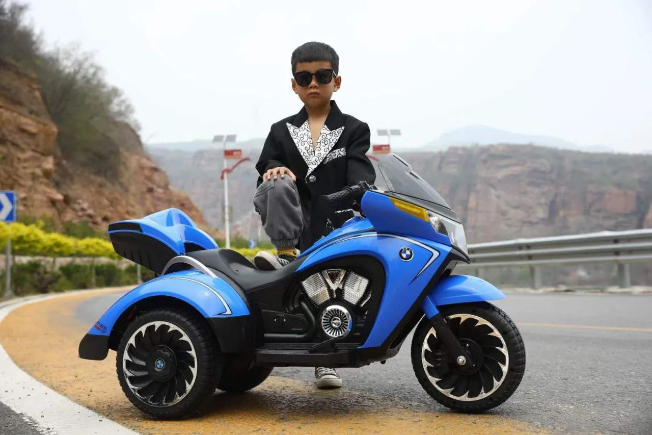 Детский мотоцикл Skillmax (цвет голубой)#3